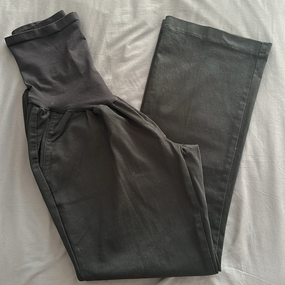 New Indigo Blue Brand Elegant Black Maternity Trousers Size PXL